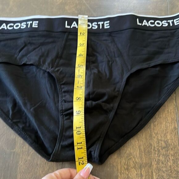 LACOSTE Men's 3pk. Regular-Fit Stretch Logo Band Briefs - Picture 9 of 14